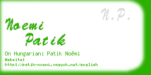noemi patik business card